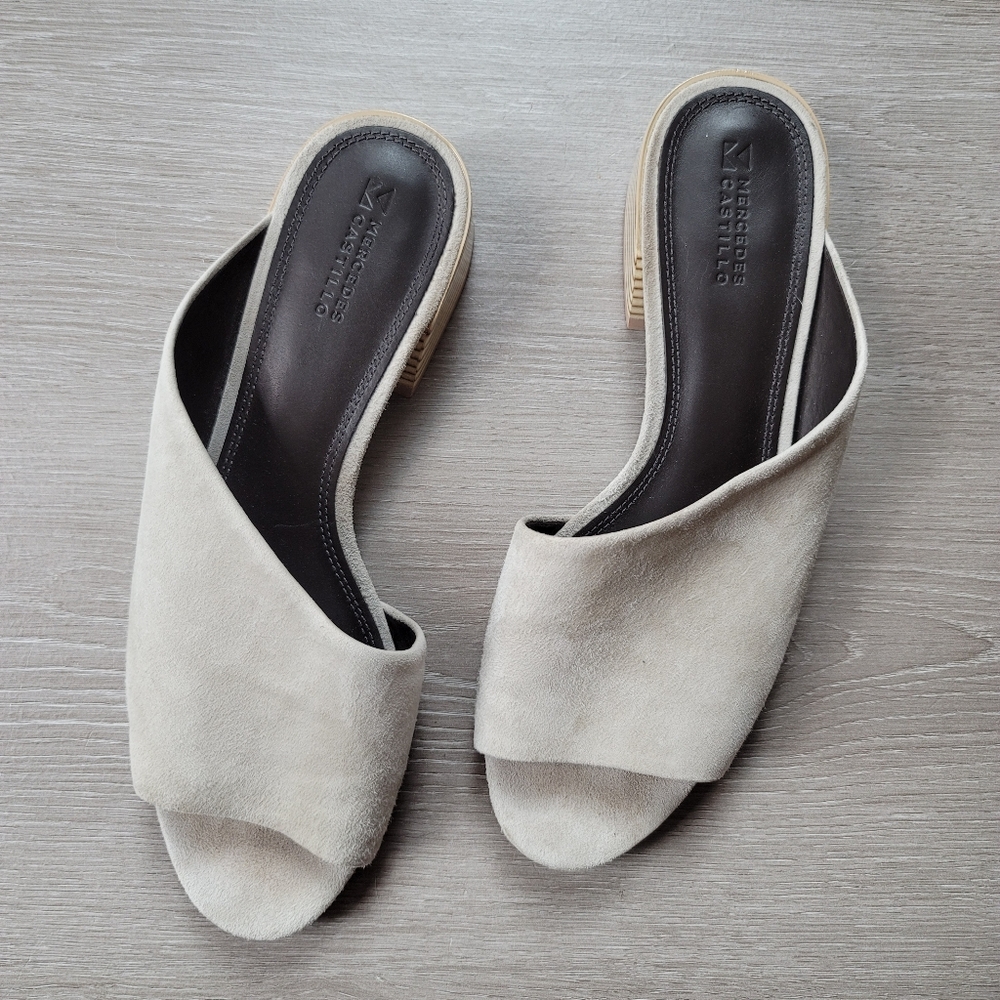 Mercedes Castillo Heeled Sandal Mules Size 10.5